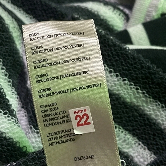 Free People We The Free Main Squueze Navy White Striped Poncho V Neck Pullover S - Picture 6 of 9